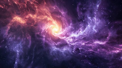 abstraction of solar system galaxy, star and planet.