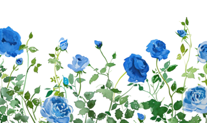 PNG Blooming blueroses garden pattern flower nature