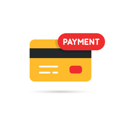 yellow card payment icon like cashless pay