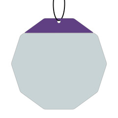 Decagon-Shaped Price or Product Tag Isolated on White. Can be used as a Text Frame.
