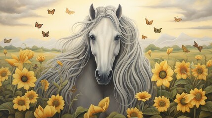 horse in the field