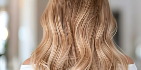 Naklejka premium Closeup photo highlighting balayage effect from behind. Concept Balayage Hair, Hair Styling, Hair Trends, Beauty Trends, Salon Styles