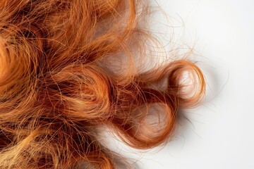 Naklejka premium A close up of a woman's red hair with a lot of volume, perfect for hair salon, hair advertisement