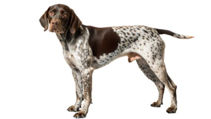 German Shorthaired pointer dog isolated on white background 