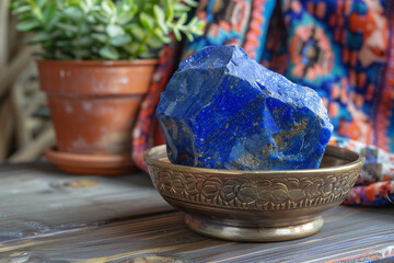 Halbedelsteine mit Dekoration - Lapislazuli