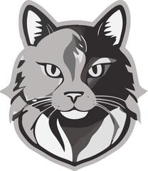 cat head vector image icon design