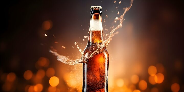 Opening a beer bottle with a flying cap using gas pressure. Concept Gas pressure experiments, Bottle cap launch, Physics of opening bottles, DIY science tricks, Creatively recycling bottle caps
