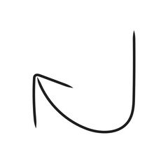 black arrow icon transparent png or isolated on  white background. flat style. arrow icon for your web site design, logo, app, UI design.