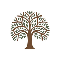 Naklejka premium Minimalistic Tree Silhouette Icon Simple and Elegant Designs for Nature-Inspired Graphic Projects 