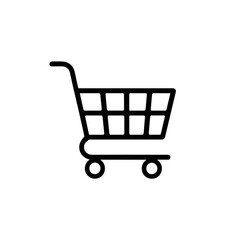 Sleek Shopping Trolley Silhouette: A Minimalist Approach to Simple Icons
