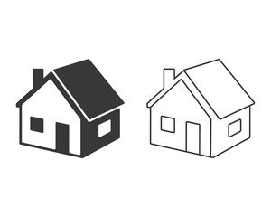 Home line icon vector. House, real estate icon symbol isolated