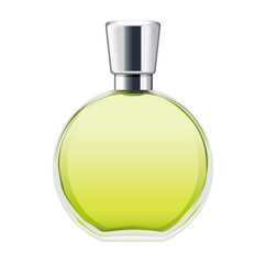 Perfume Bottle on white background, realistic illustration