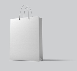 Blank white paper bag, Mockup, template