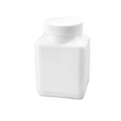 Medicine bottle with blank label on white background, 