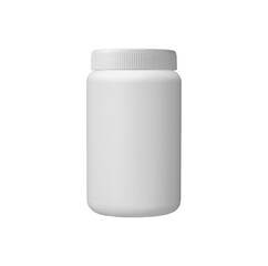 Medicine bottle with blank label on white background, 