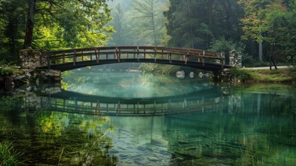 Tranquil Bridge Over Still Water