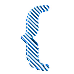 Obraz premium White symbol with blue diagonal ultra thin straps