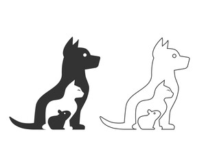 Pet Shop Vet Animals Vector line Icon