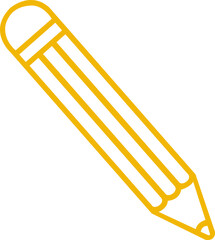 Pencil clip art design on plain white transparent isolated background for card, shirt, hoodie, sweatshirt, apparel, tag, mug, icon, poster or badge