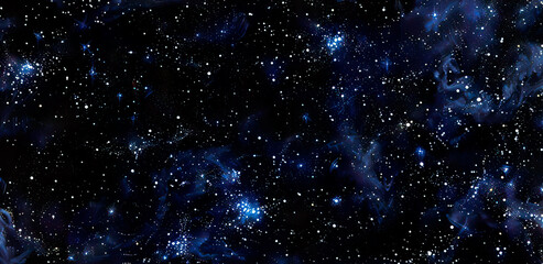 Fototapeta premium Ultra-detailed depiction of a starry night sky countless stars glowing against a deep black backdrop and sharp details serene and captivating celestial view