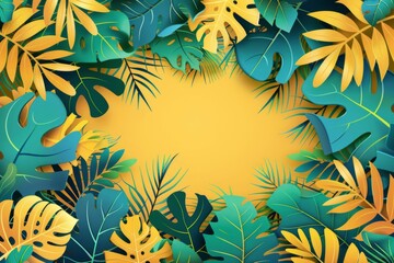 Summer Background illustration created with Generative AI