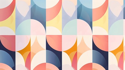 Abstract Geometric Pattern in Soft Hues