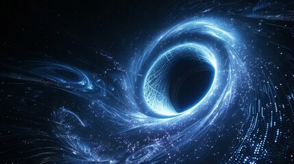 Black Hole in Space Illustration