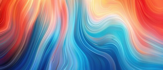Obraz premium Vibrant abstract background with fluid color waves in red, blue, and orange tones, perfect for creative and artistic projects.