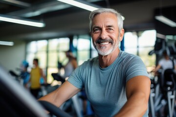 Fototapeta premium person doing exercise at gym. fitness concept