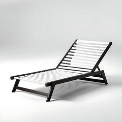 White lounge chair isolated on a white background. Modern and minimalist design. Perfect for advertising, and web design