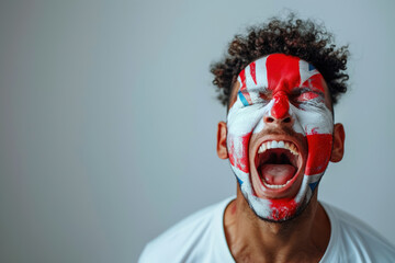 Passionate Sports Fan Cheering 