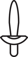 Sword Icon Line Art
