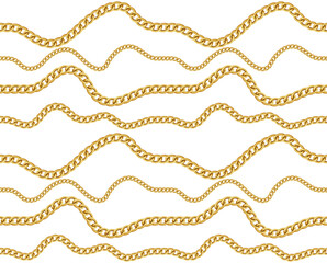 Seamless chain pattern in white background. Textile print pattern.