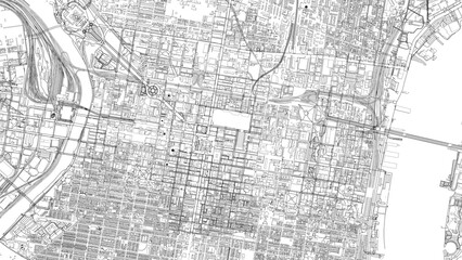 3D illustration of city and urban in Philadelphia USA