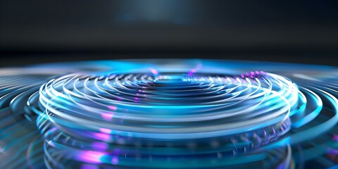 Panoramic view of electromagnetic field wave interference in physics research setting. Concept Physics Research, Electromagnetic Fields, Wave Interference, Panoramic View, Laboratory Setting