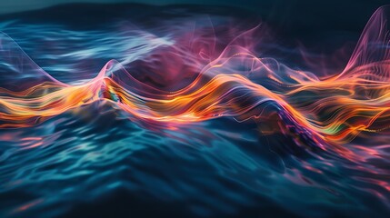 Fototapeta premium Abstract Waves of Light and Color