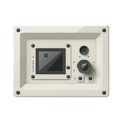 Fototapeta premium CCTV , Exploration of NVR Technology isolated on transparent background.
