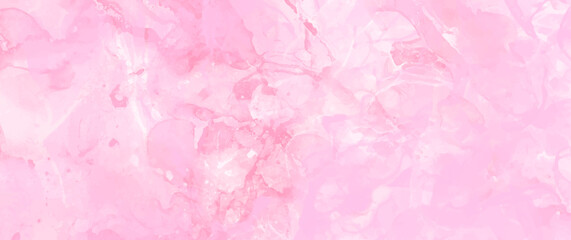 Abstract pink watercolor vector art background for cards, flyer, poster, banner and cover design. Hand drawn flower illustration for Valentines Day. Watercolour brush strokes. Rose. Flower backdrop.