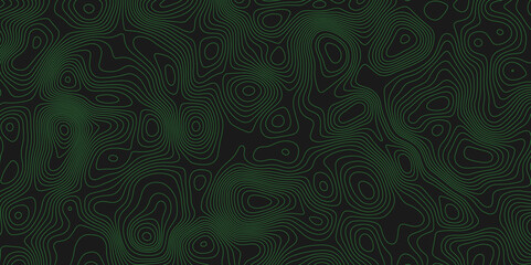 Abstract wavy topographic map. Abstract wavy and curved lines background. Abstract geometric topographic contour map background.
