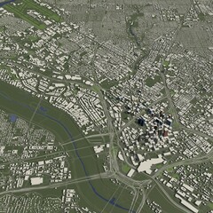 Fototapeta premium 3D illustration of city and urban in Dallas USA