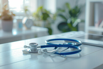 a stethoscope on a table
