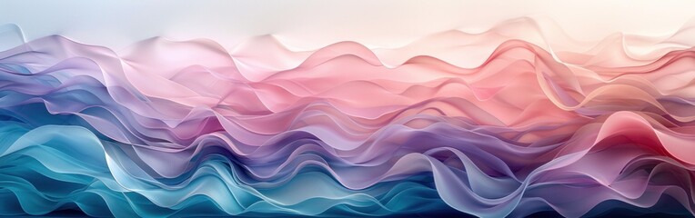 Obraz premium A close-up of an abstract acrylic painting featuring colorful fabric waves
