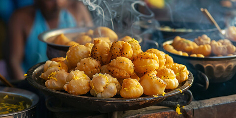 Pani puri on the table