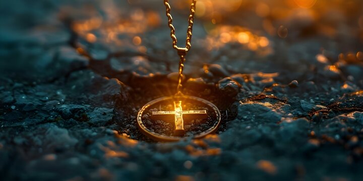 Visualize Jesus symbolizing the beginning and end with the alpha omega symbol. Concept Religious Symbolism, Christianity, Alpha Omega Symbol, Jesus, Beginning and End