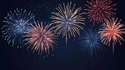 Fototapeta premium Fourth of July background. 4th of July or Memorial Day background, July 4th red white and blue colors with soft faded star border texture design