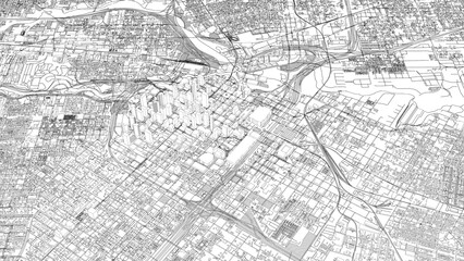 Fototapeta premium 3D illustration of city and urban in Houston USA