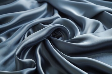 Obraz premium Elegant blue satin fabric texture with luxurious folds