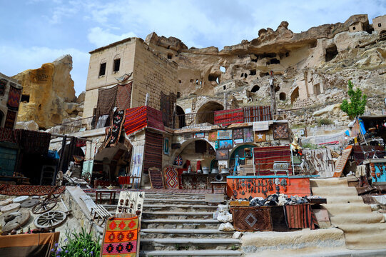 The ancient town of Cavusin in Cappadocia, Turkey