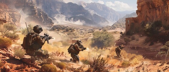 Battlefield Immersion: Military Gaming Artwork