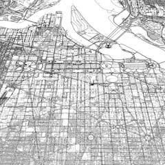 Naklejka premium 3D illustration of city and urban in Washington DC USA